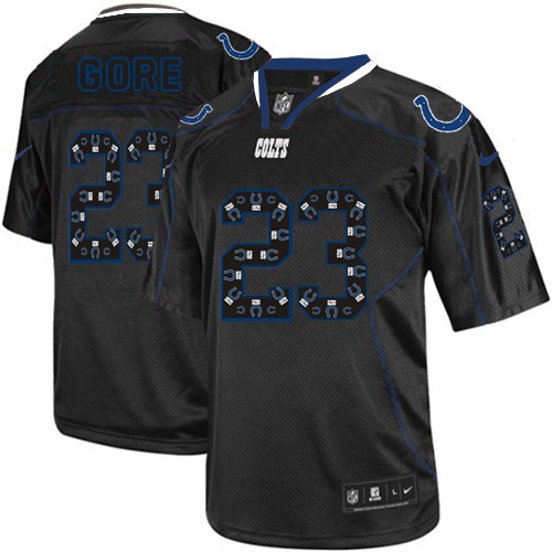 Men's Elite Frank Gore Nike Jersey New Lights Out Black - #23 NFL Indianapolis Colts